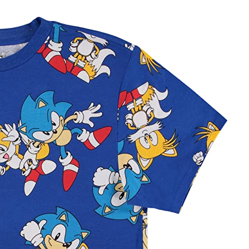 SEGA Sonic The Hedgehog Men's Shirt - The Fastest Thing Alive - The Blur Blur - Official Allover Print T-Shirt (Navy, X-Large) by SEGA - Image 4
