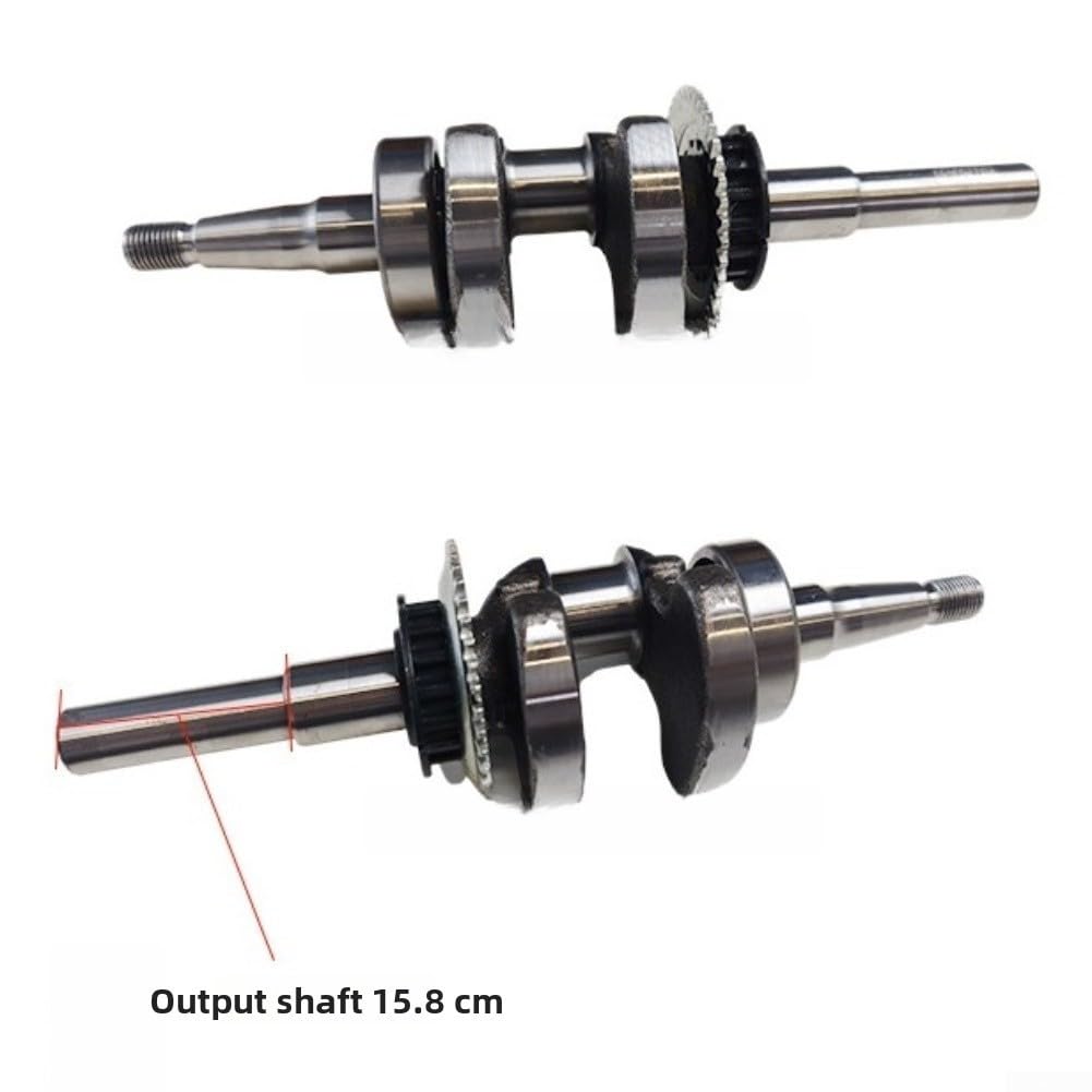 GX100 Eje de salida del motor 15.8cm Cigüeñal de llave directa para piezas de cortacésped Reemplazo de metal de alto rendimiento para motor GX100