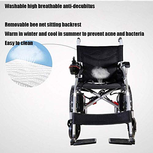 Wyyggnb Electric Wheelchair for Adults, Wheelchairs Medical Equipment Multi-Functional Wheelchair, Light Folding Electric Wheelchair, Scooter, GPS, 360% Rotation - Thumbnail 4
