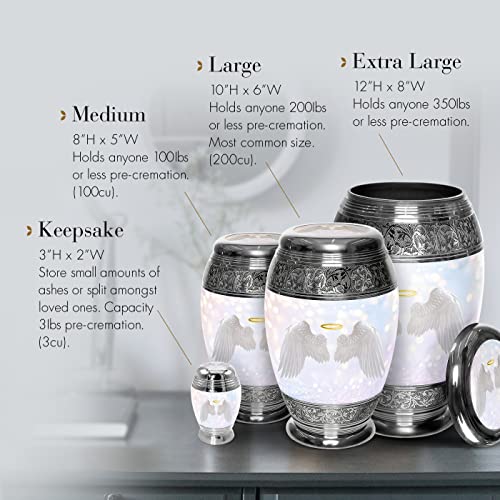 Image of Guardian Angel Cremation Urns for Human Ashes Adult Female Angel Urns