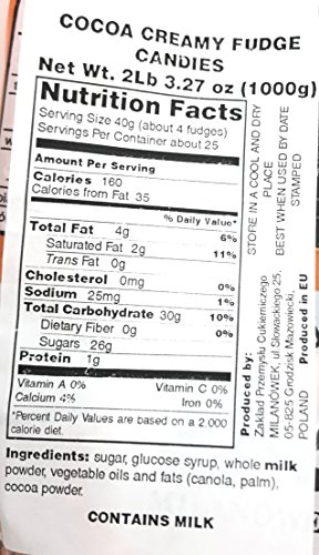 Krowki Milanowskie Cocoa Cream Fudge (Cocoa, 1000g)