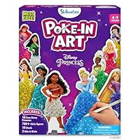 Skillmatics Poke-in Art - Disney Princesses, Mess-Free Fun for Kids, DIY Sewing Craft Kits, Creative Christmas Gifts for Girls Ages 4, 5, 6, 7, 8, 9, Includes Cinderella, Ariel, Moana, Rapunzel & More