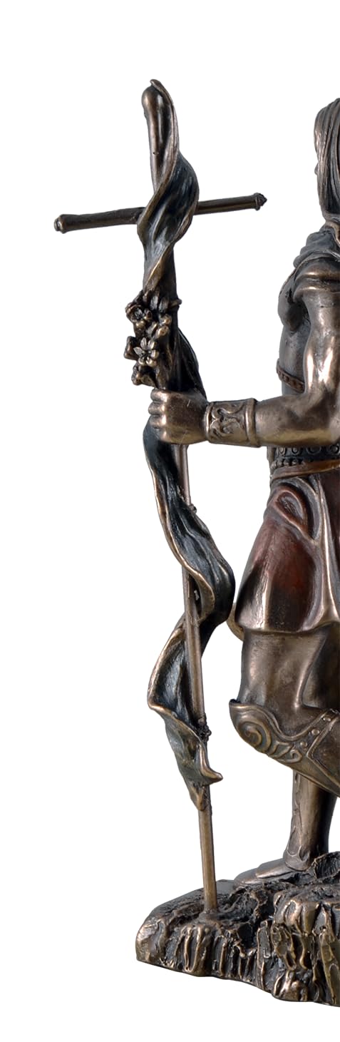 Veronese by Joh. Vogler GmbH Erzengel Gabriel mit Kreuz und Trompete bronziert Figur Engel