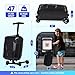 MOMOKOVA 2-in-1 Folding Scooter Luggage for Kids & Adults, 3-D Hardshell Ride-On Scooter Suitcase with Adjustable Handle & Silent Wheels, Lightweight Travel Suitcase for Children Teens