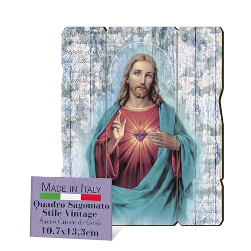 QUADRO LEGNO - Il quadro è in linea con la tradizione cattolica, rappresentando con coerenza l'umiltà e semplicità della devozione di chi lo dona o lo riceve. Offre un impatto positivo e raffinato per arricchire ogni spazio domestico o luogo sacro