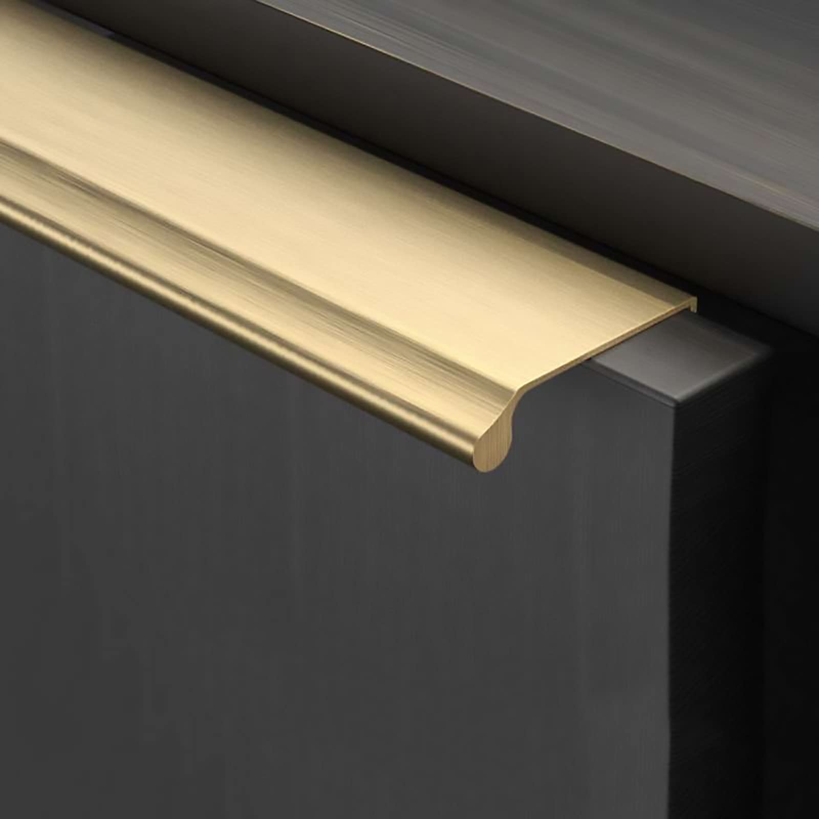 MNGHAYYR Concealed Finger Edge Cabinet Pulls Aluminum Alloy Concealed Drawer Knobs, Multicolor, Multiple Sizes(Gold,Length 120mm)