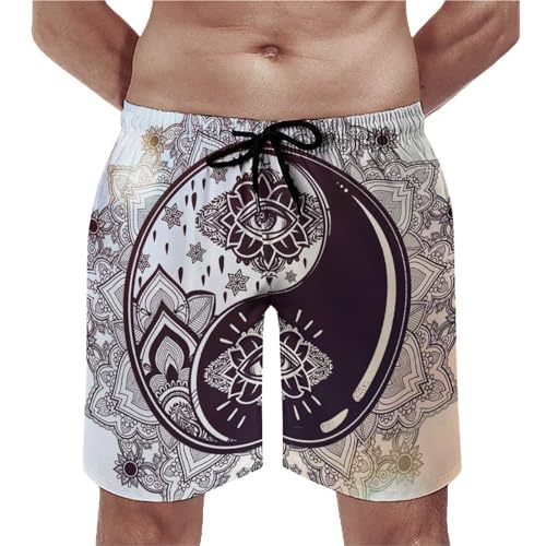 Shorts de bain homme Tai Chi au design graphique et finitions haut de gamme