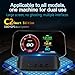 Liiiyuan Head Up Display for C2, Obd2 Display With Rpm/ Fuel Consumption/ Water Temperature/ Over-Speed Alarm, Gps Speedometer for Car, Suitable for All Cars