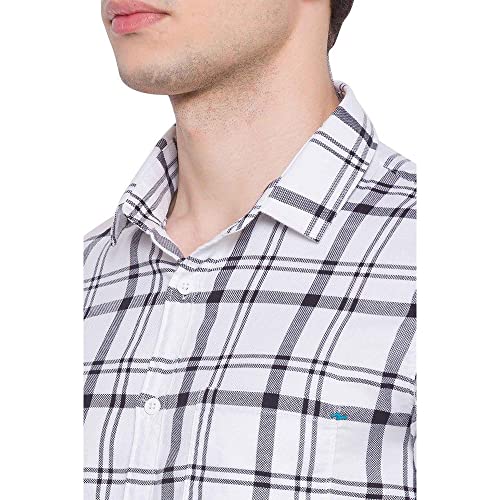 Image of Spykar Men's Checked Slim Fit Shirt