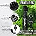 SPOROKET Pro Golf Club Brush Cleaner with Multi Purpose Heavy Duty Retractable Clamp and Squeeze Bottle for 4 oz of Water, Premium Golf Accessories for Men