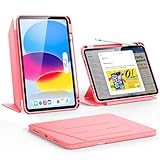 ESR iPad 11世代 ケース A16 iPad 第10世代 / 第11世代 専用カバー (2022/2025モデル) ペン収納 耐衝撃 縦横スタンド 自動ウェイク/スリープ Pencil/USB-C対応 マルチアングルケース 11インチ/10.9インチ Flipシリーズ レッド