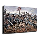 Artwork: This Battle of Fredericksburg Confederate Civil War Poster Wall Art Canvas Addition looks unique and can bring a cohesive aesthetic in your home, you can hang it in different rooms, it can make your living room full of artistic atmosphere . ...