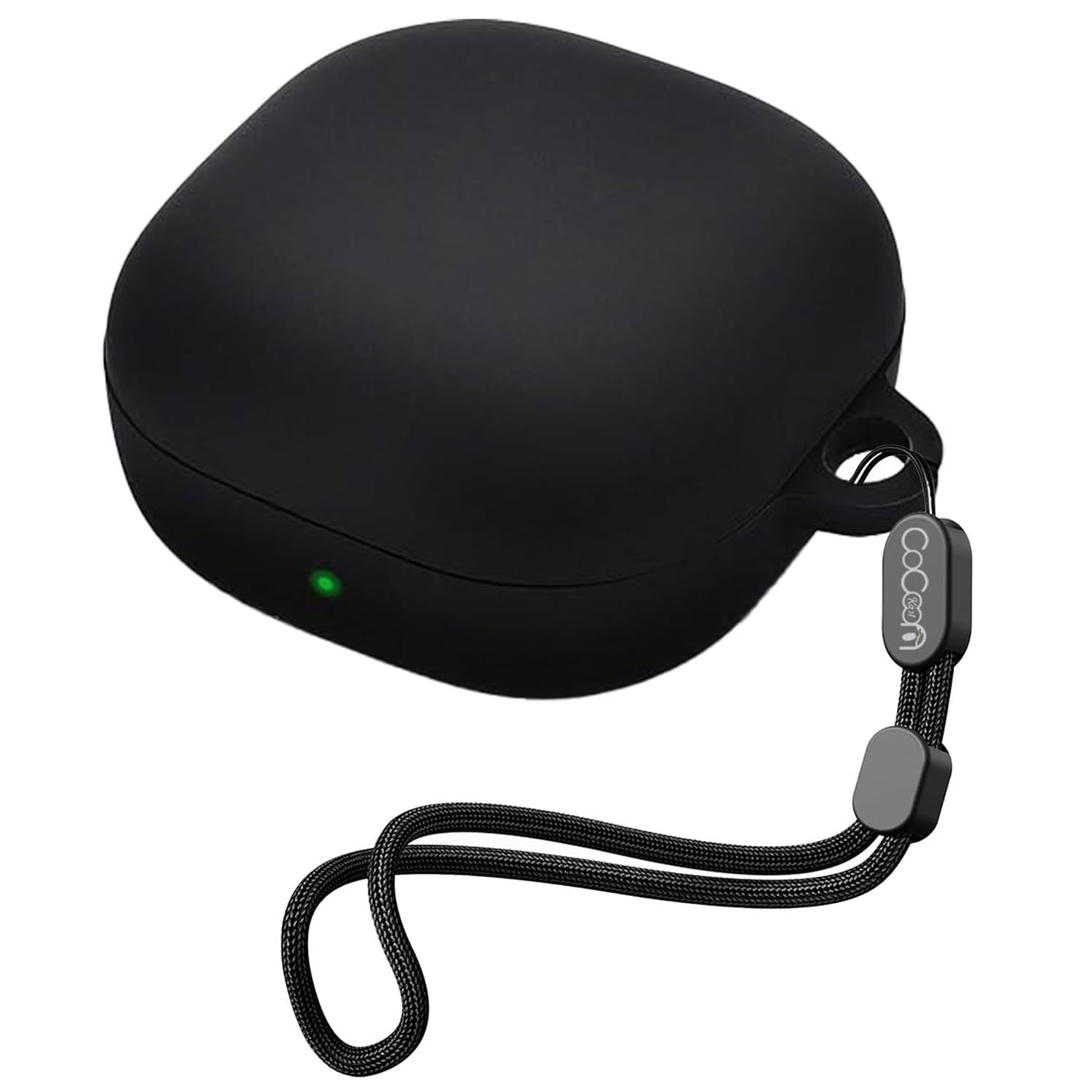 Cocoonkart Silicone Case Cover for Samsung Galaxy Buds Core (Black + Lanyard)-image-12