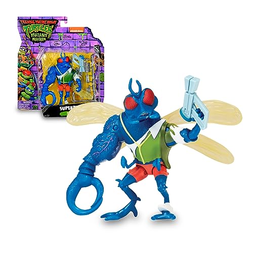 TORTUGAS NINJA Baxter Fly Figura de Acción Básica Articulada, 12 cm, Personaje Película Caos Mutante detallado y con Accesorio, para niños y niñas Desde 4 Años, Famosa (TU805700)