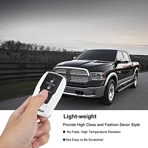 Image of Key Fob Case Cover Key Bag Holder Protection Shell Accessories for Dodge RAM 2018-2026,White