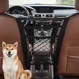 LQDXZQ Dog Car Barrier, 3-Layer 4-Side Mesh Pet Divider Dog Barrier for Car, Dog Barrier for SUV Universal Fit Stretchable Easy Install Car Organizer