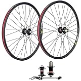 【Più leggero più forte】 Il set di ruote per mountain bike è realizzato con mozzo in fibra di carbonio, cerchio in lega di alluminio, rende il set di ruote più leggero e resistente.