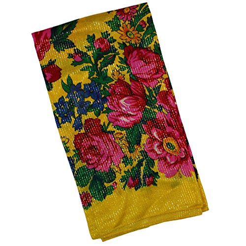 Acrylic Square Shimmer Tichel Japanese Floral Vintage Hairwrap Scarves2