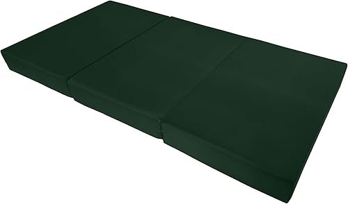 Miniatura 35 de D&D Futon Furniture - Cama de espuma triple plegable, colchón otomano plegable (negro, tamaño Queen (6 x 60 x 80)