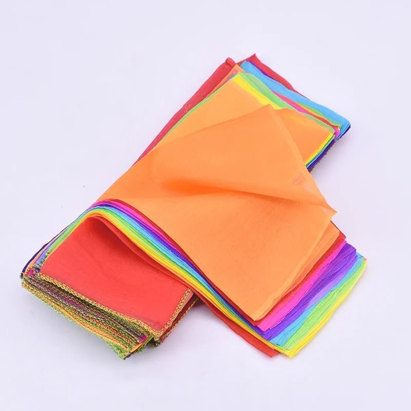 MOMOMAGE Rainbow Silk Streamer Multicolor Magic Tricks Funny Stage Magic Gimmick Props Accessories Scarve Appearing Magic for Magicians