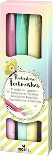 moses. Flowers & Friends Radierbare Textmarker | Highlighter in 4 leuchtenden Farben mit integriertem Radiergummi zum Korr...