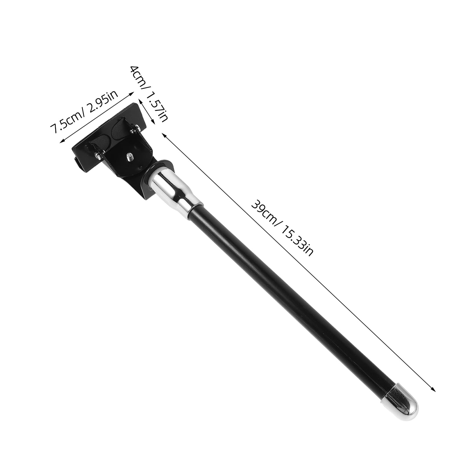 Antena de Automóvil de Repuesto 36 Cm Metálica Negra para Techo, Adorno Decorativo Resistente Corrosión, Compatible Camionetas, SUV y Motocicletas, Accesorio para Radio FM Am