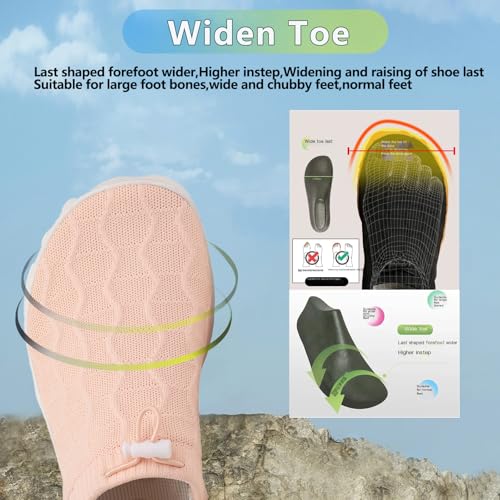 Image of Beach Water Shoes for Women Men Quick Dry Non-Slip Wide Toe Hike Barefoot Footwear for Beach Pool Aqua Swim Surf Walk