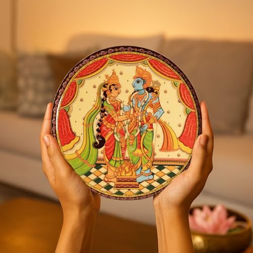 Image of RITUALISTIC Ramayan Wall Plates for home decor | metal wall decor items for living room | home decor and house warming gift items | wall art & showpiece | Set of 3