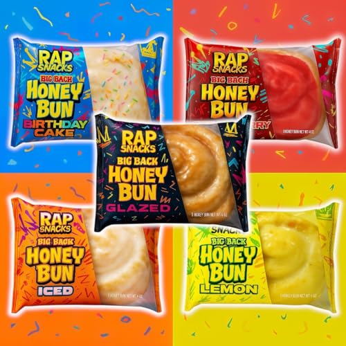 Big Back Honey Buns 5-Pack Variety - Iced, Glazed,...