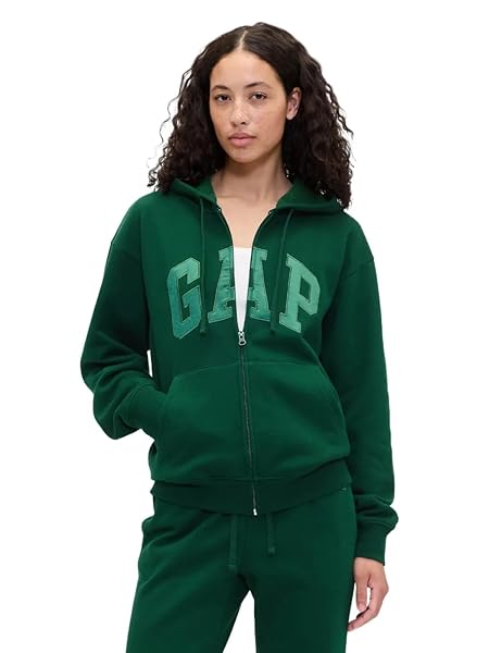 GAP Women's Logo Hoodie Hooded Full Zip Sweatshirt