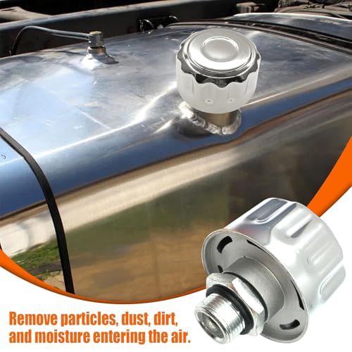 Image of 2-Pack 1 /2 inch NPT Breather Caps with 40 Micron Filtration | Heavy-Duty Carbon Steel & Aluminum Alloy Hydraulic Vent Caps | For Gearboxes, Coolant Tanks, Excavators, Trucks