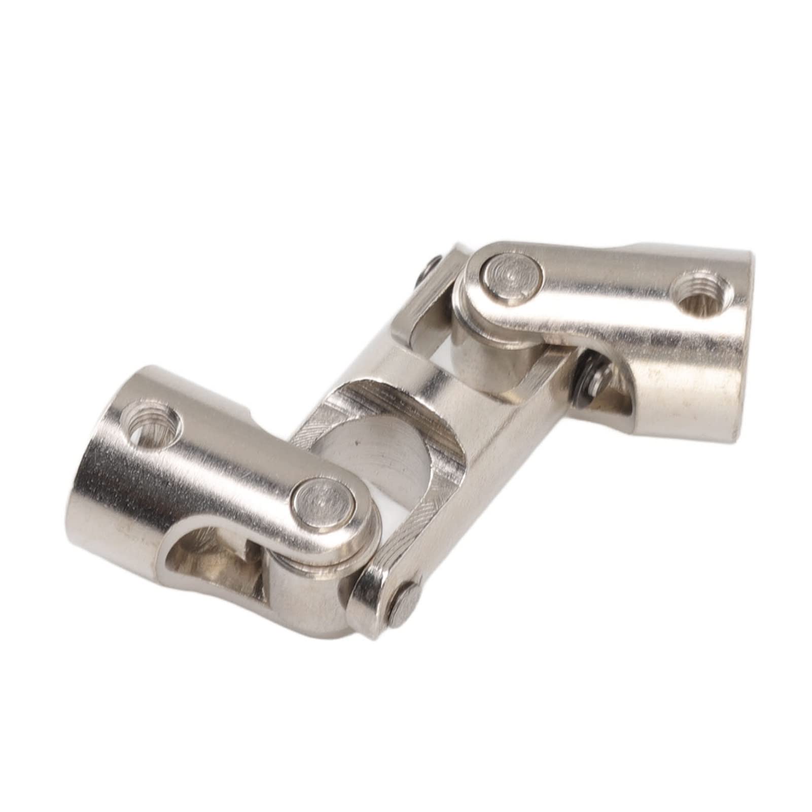Eje de junta universal RC de 8 mm a 8 mm, acoplamiento de acero giratorio de 3 secciones, conector de dirección flexible para coche y barco RC, incluye tornillos de fijación y