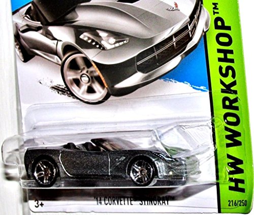 Hot Wheels 14 Corvette Stingray escala 1:64 plateado miniatura 2