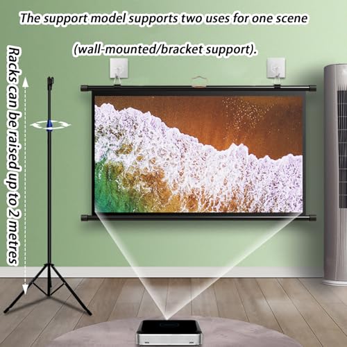 Pantalla portátil para proyector 72" con trípode miniatura 2