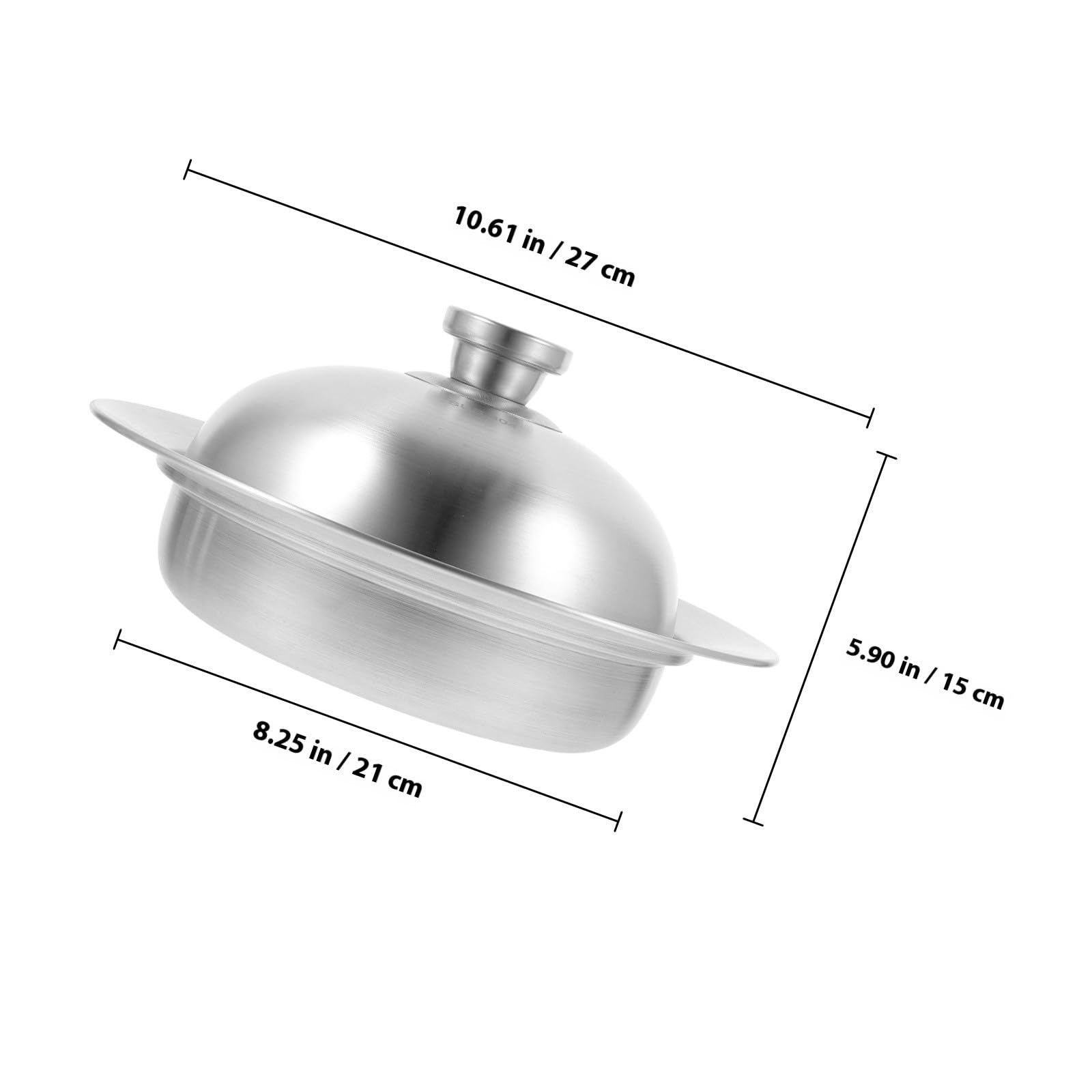 PRETYZOOM Vaporera Resistente a Roturas de Acero Inoxidable con Tapa Multifuncional Diseño Práctico y Ligero Adecuado para Cocinar al Vapor Hogar