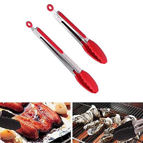YooNeo 2 Pack Premium Kitchen Tongs 9