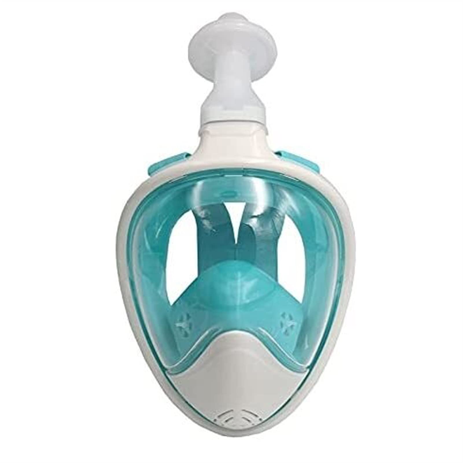 Maschera da Snorkeling Integrale in Silicone, boccaglio subacqueo a 180°, Maschera da Sub a Bocca Piatta di Tipo Asciutto Adatta per Adulti e Bambini