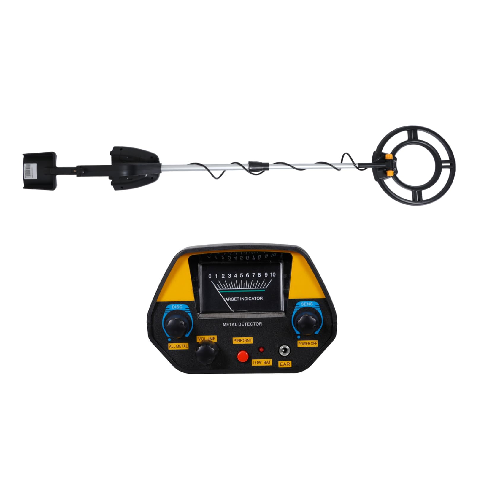 Détecteur d'or MD940 Pro portable à longueur ajustable pour repérer les métaux enfouis