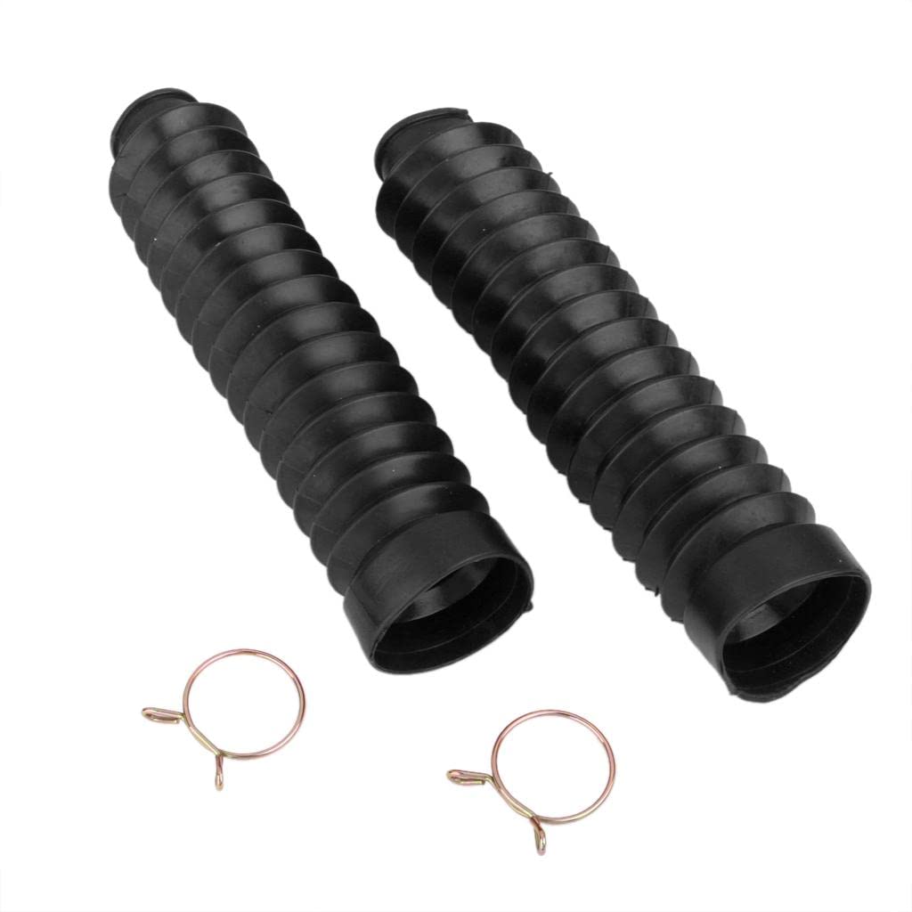MS Enterprise1 Pair 20.5cm Long Front Fork Cover Shock Absorber Dust Rubber Cover Black