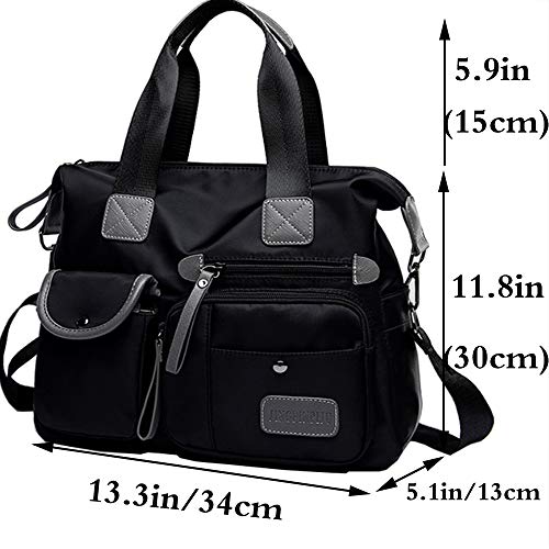 Bolso Hobo multipocket de mujer en nylon miniatura 2