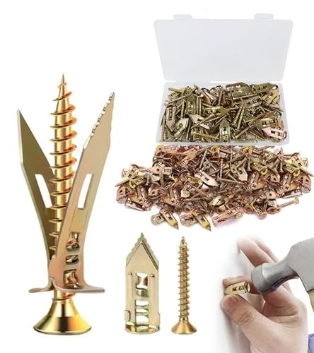200PCS Self Drilling Drywall Anchors and Screws Kit