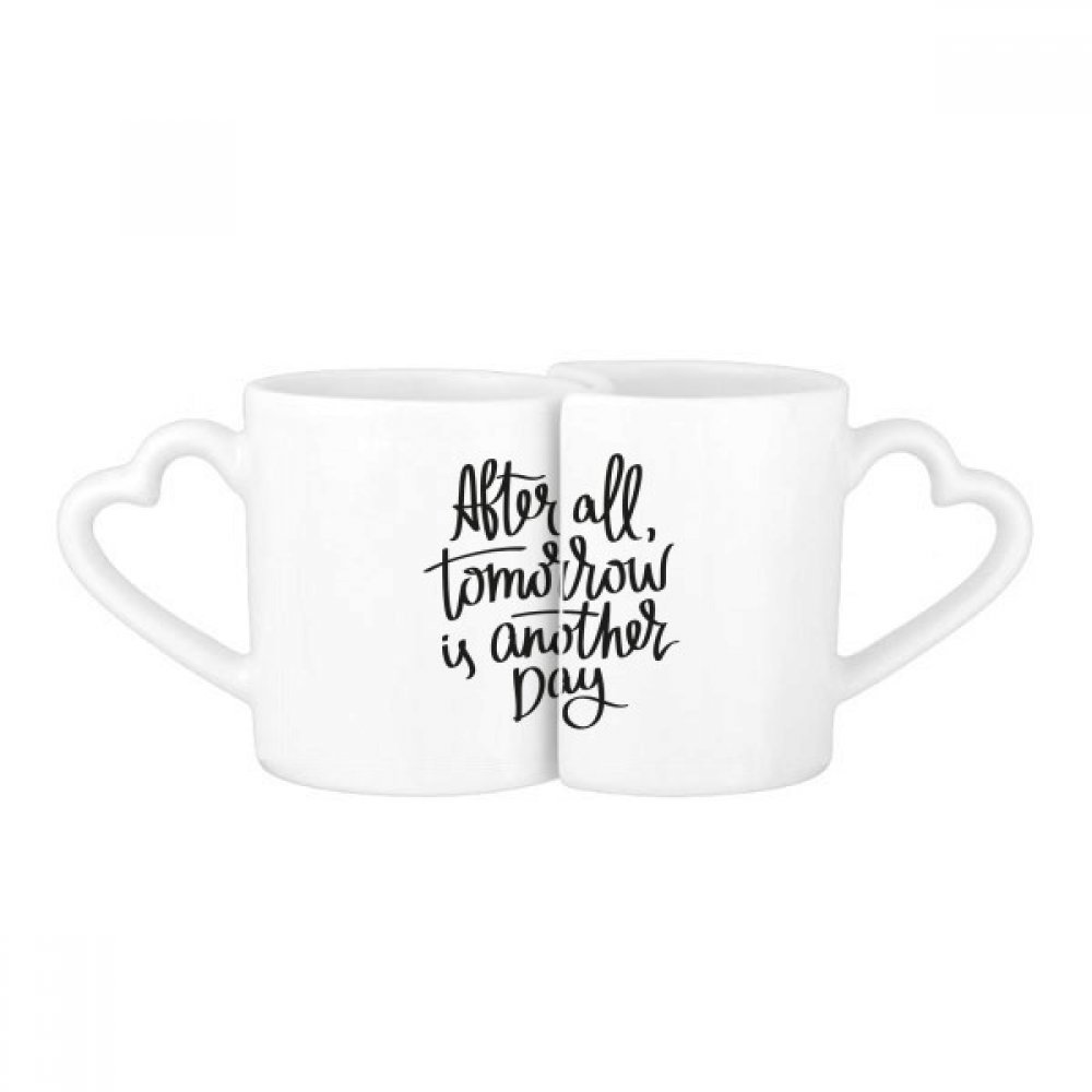Tasses en verre poterie blanche Demain est Un Autre Jour tasses en céramique amant