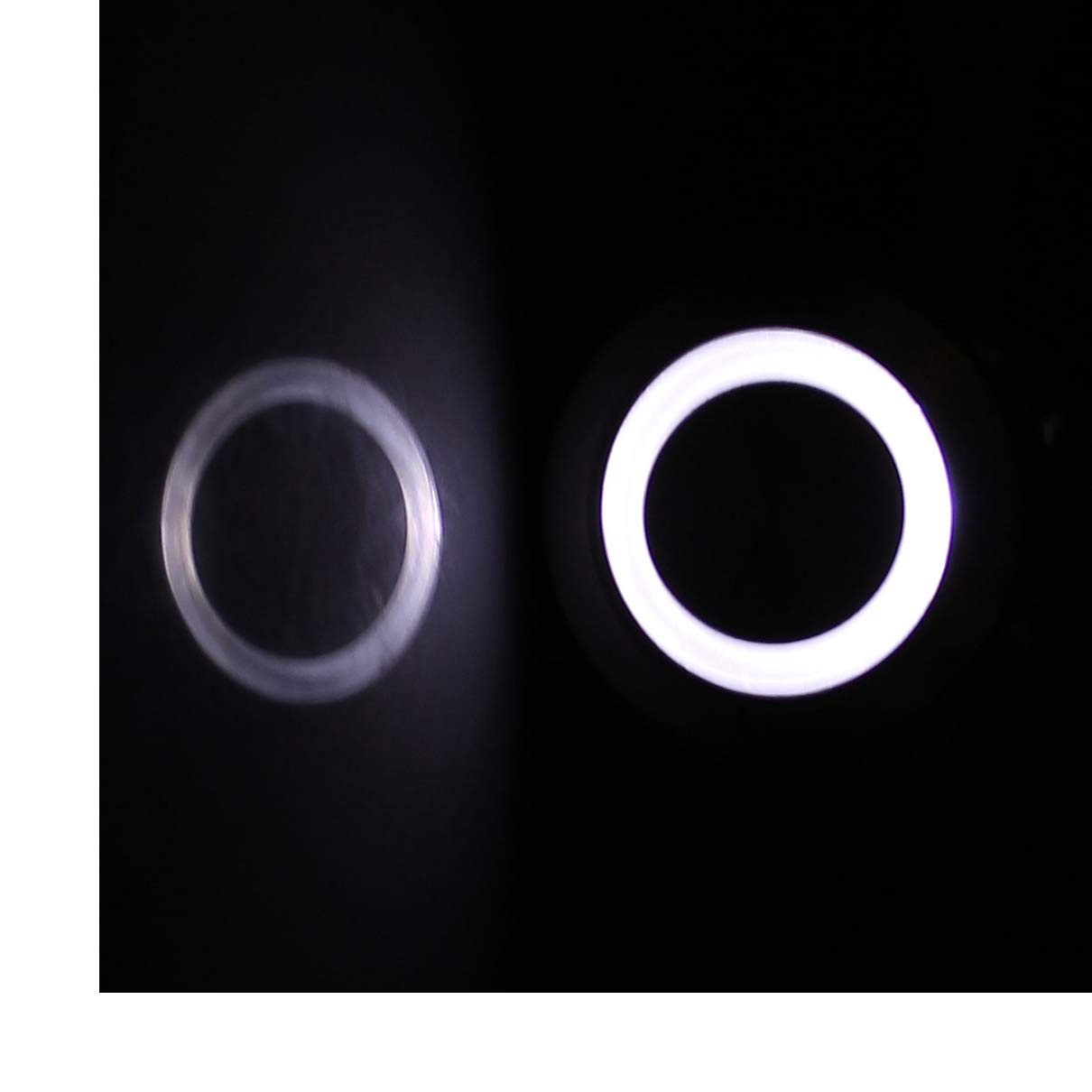 Aexit 24V 25mm Switches Thread Dia White LED Lamp Momentary Metal Pushbutton Switches Pushbutton Switch