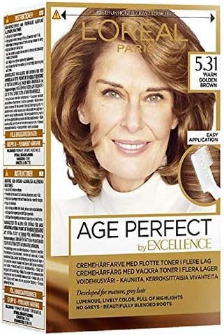 Excellence Color L'Oreal Paris Age Perfect 5.31 Warm Hair Dye, Natural Brown, Pack of 3