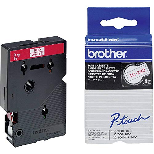 Brother TC-292 cassette ruban 9 mm pour lisibilité et classement net
