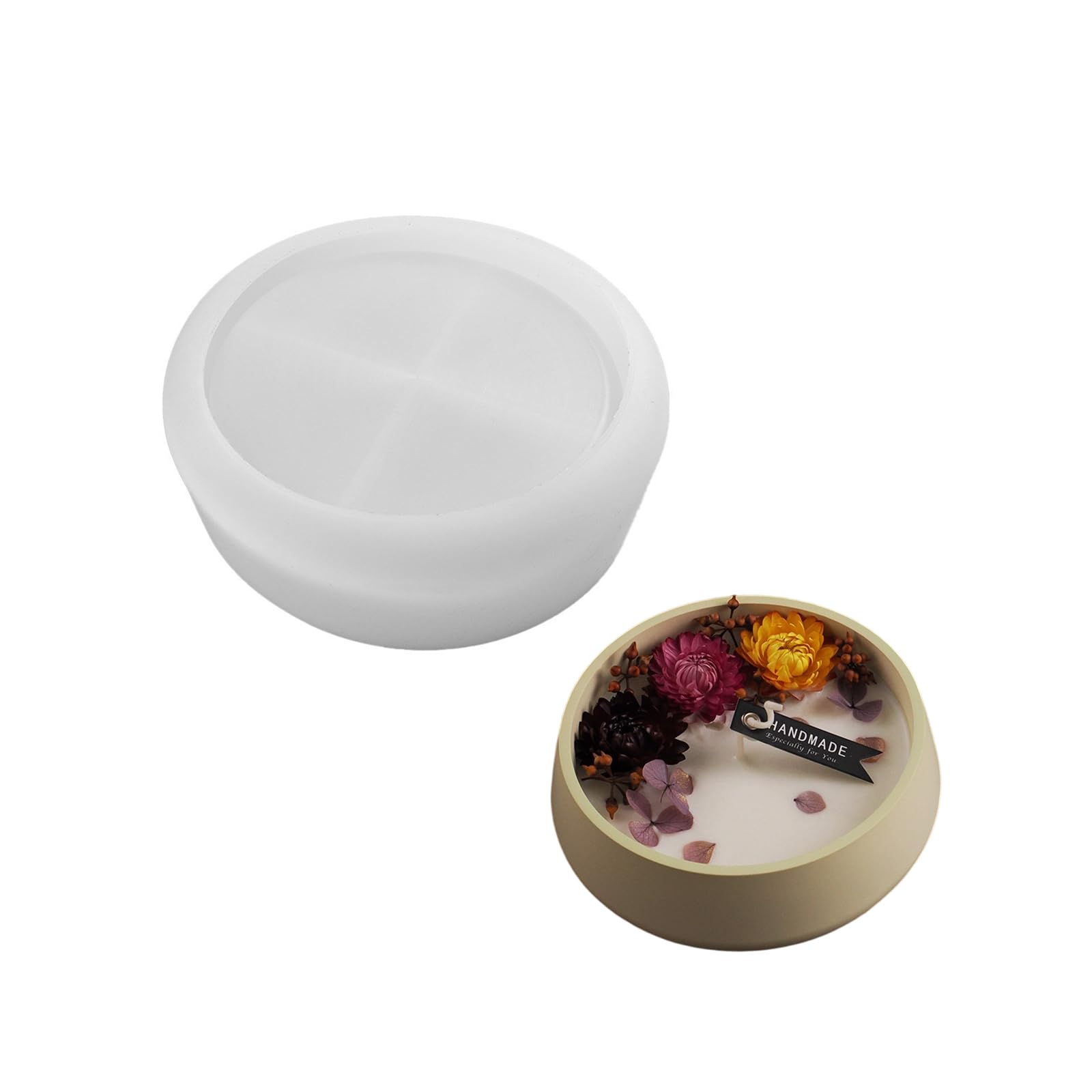 NEWFT Round Sturdy Silicone Tray Mould for Resin Castes Craft Supplies Dishes Mould for Jewelry Making and Coasters Creation