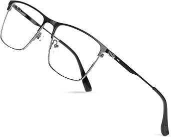 Clear Lens Glasses for Men, Lightweight Mens Eyewear Frame, Business Style Non Prescription Glasses, Lens Replaceable