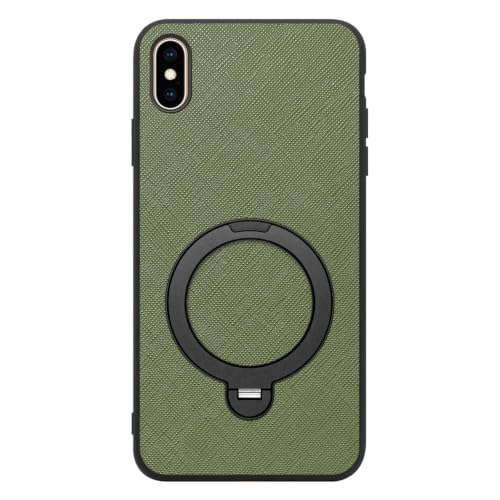 LOOF CASUAL MAG-RING ���U�[ ���^ �����O�t�� �X�}�z�P�[�X for iPhone XS Max �p �P�[�X �J�o�[ �����O �X�^���h �}�O�l�b�g �X�g���b�v�z�[�� �V���v�� �ϏՌ� �y�� [BLACK×���X�O���[��]