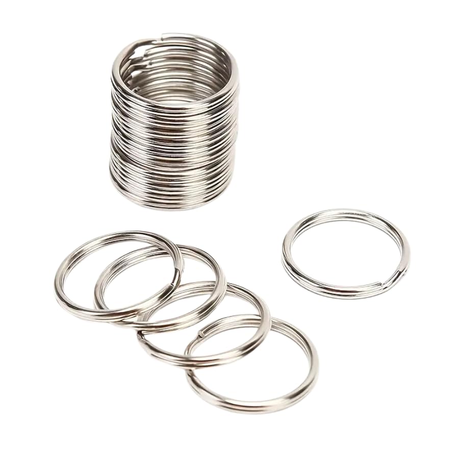 Anillos divididos para llaveros, llaveros lisos, mini anillos de metal para organización de llaves del hogar y manualidades, collar de mascota, perro, gato, etiqueta de bricolaje, accesorio de llave