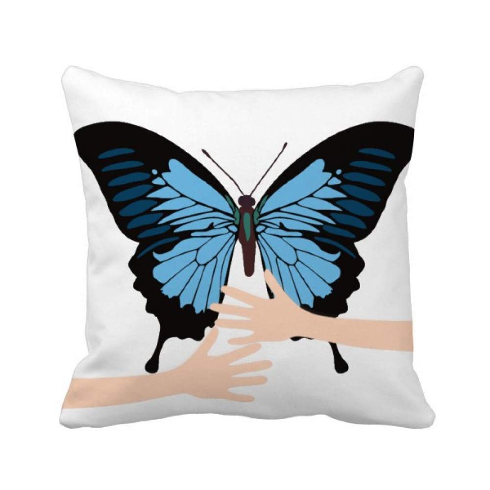 Coussin de Couvrir Papillon Bleu Foncé Idée Cadeau Originale Maison